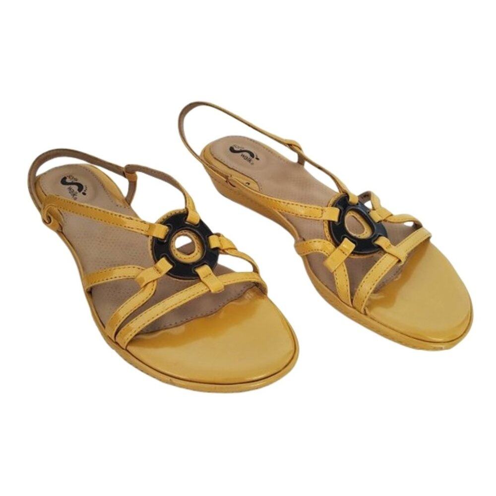 SoftWalk Slingback Strappy Wedge Sandals